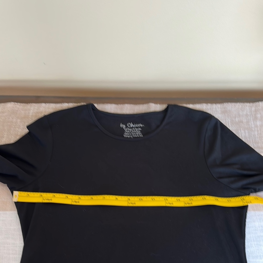 Chico's Black Long Sleeve Blouse Size 1 - Picture 4 of 7